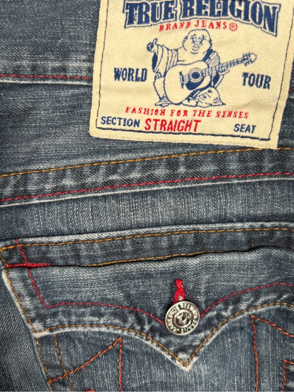 True Religion Men's Straight Leg Jeans - Dark Blue
